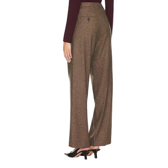 Vince Pants Houndstooth Pleat Front brown size 10 - Picture 8 of 8